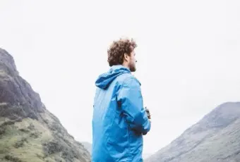 man in mountains