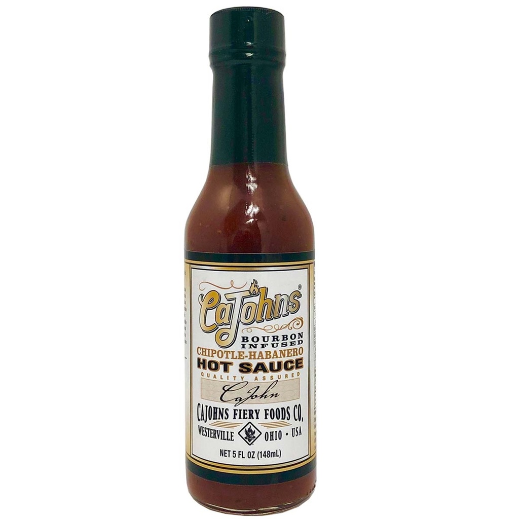 CaJohns Bourbon Infused Chipotle-Habanero Hot Sauce