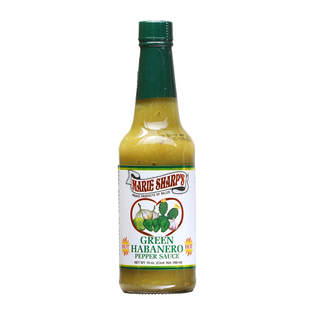 Marie Sharp's Green Habanero Hot Sauce with Prickly Pear 10 fl.oz.