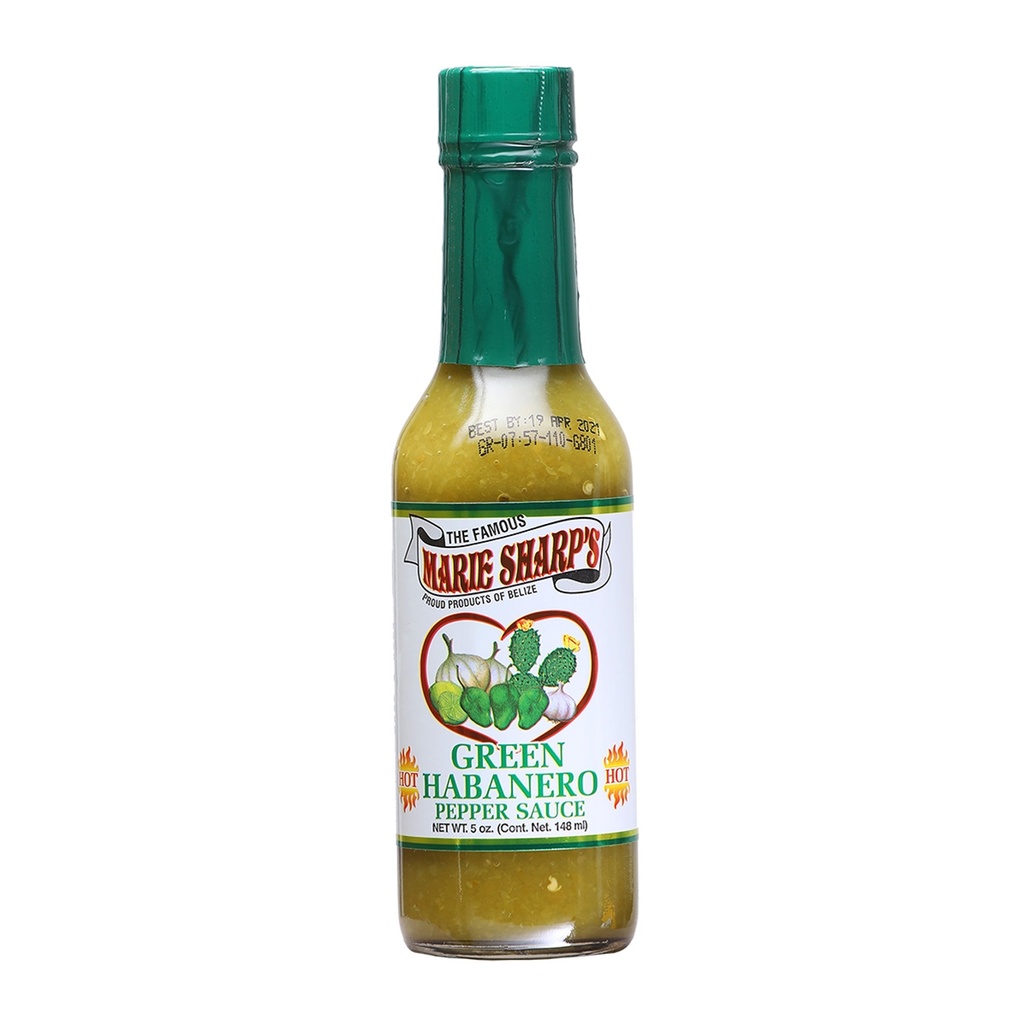 Marie Sharp's Green Habanero Hot Sauce with Prickly Pears 5 fl.oz.