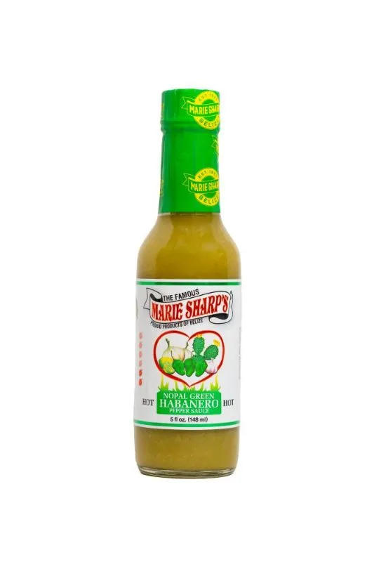 Marie Sharp's Green Habanero Hot Sauce with Prickly Pears 5 fl.oz.