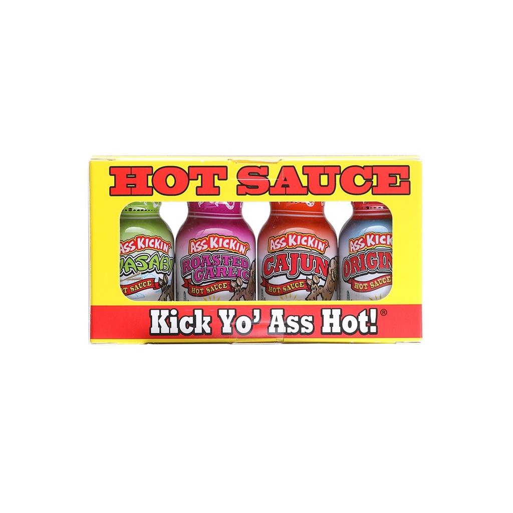 Ass Kickin’ Hot Sauce - Mini Travel Size 4 Pack