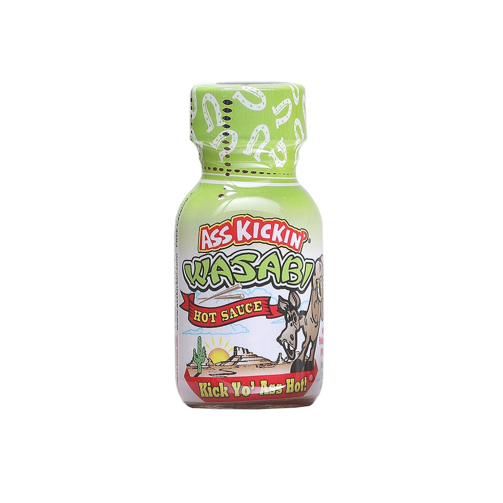 Ass Kickin’ Wasabi Hot Sauce – Mini Travel Size 3/4 oz.