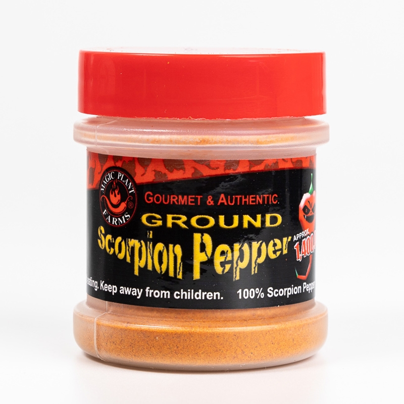 Magic Plant Trinidad Scorpion Pepper Powder - 1/2 oz. in Plastic Jar w/ Sifter Lid