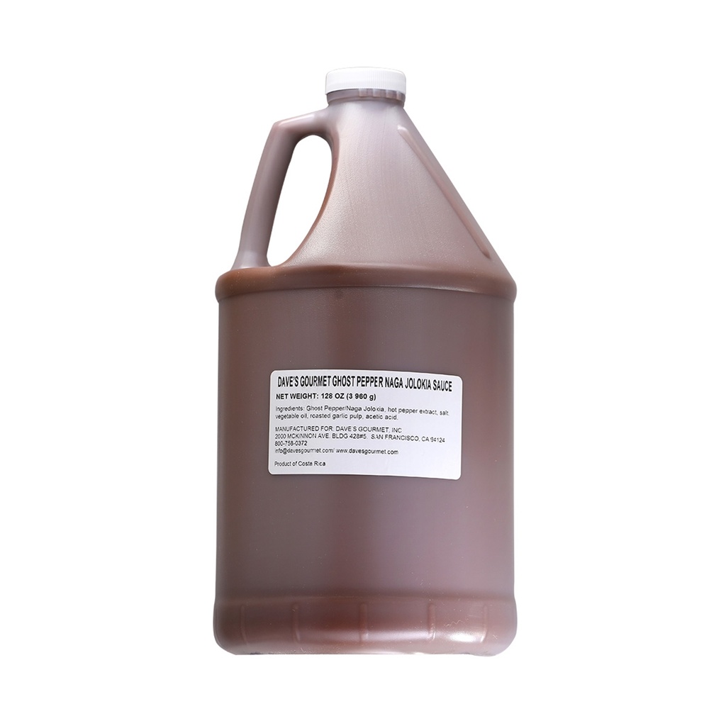Dave's Gourmet Ghost Pepper Naga Jolokia Hot Sauce - Gallon