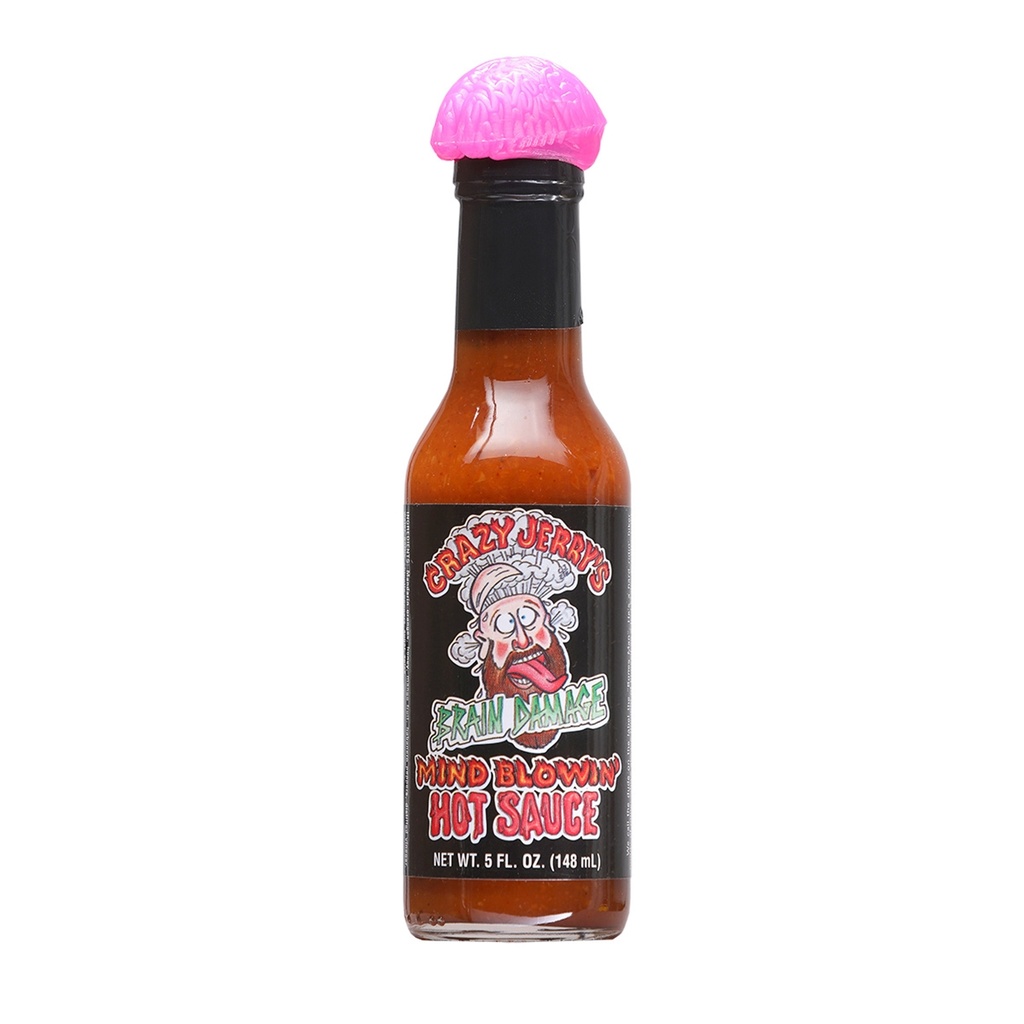 Crazy Jerry's Brain Damage Mind Blowin Hot Sauce