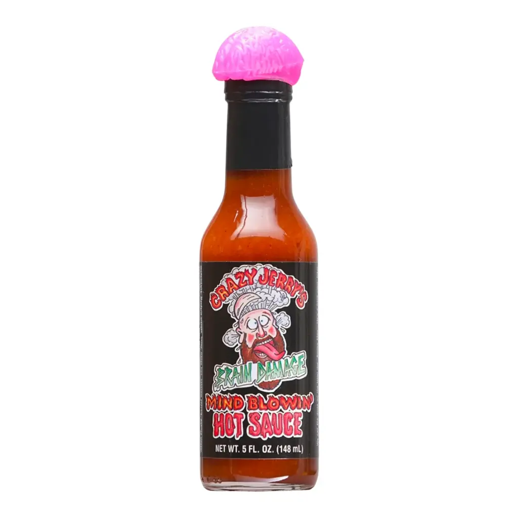 Crazy Jerry's Brain Damage Mind Blowin' Hot Sauce