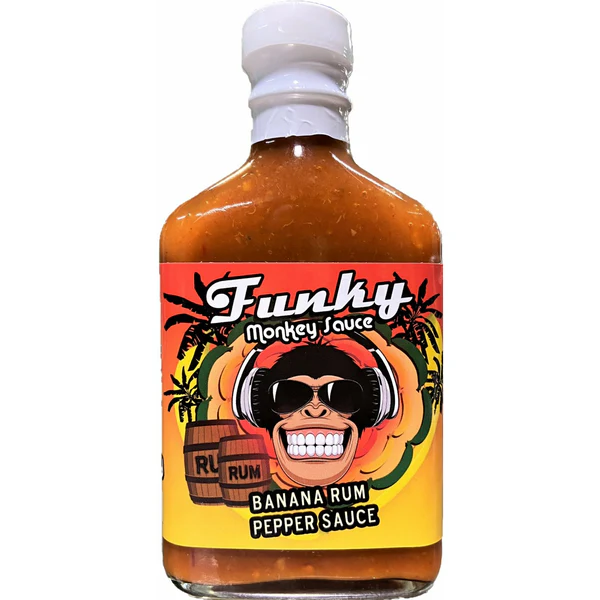 Funky Monkey Sauce Banana Rum Pepper Hot Sauce