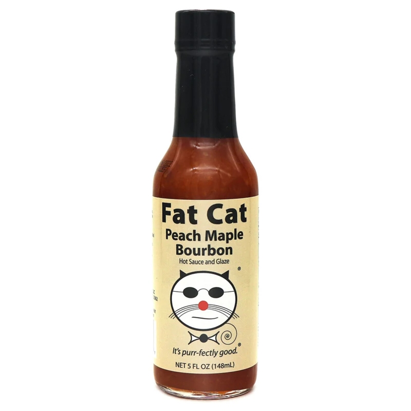 Fat Cat Peach Maple Bourbon Hot Sauce and Glaze