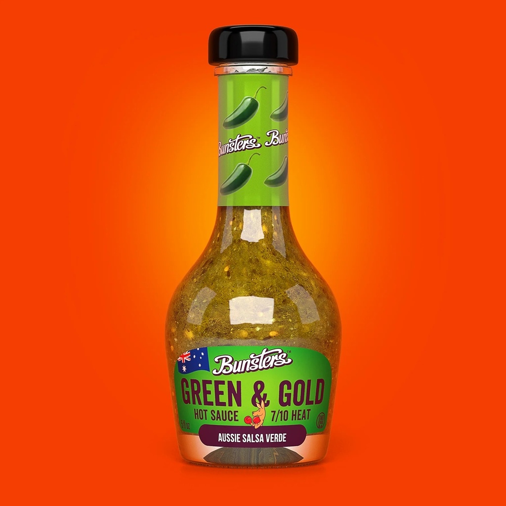 Bunsters Green and Gold Hot Sauce