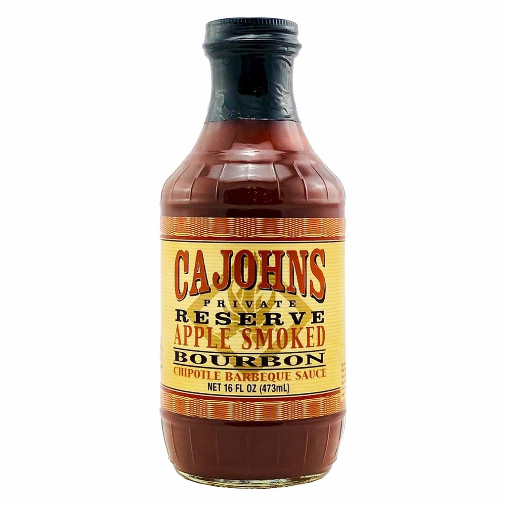 CaJohns Private Reserve Apple Smoked Bourbon Chipotle Barbecue Sauce