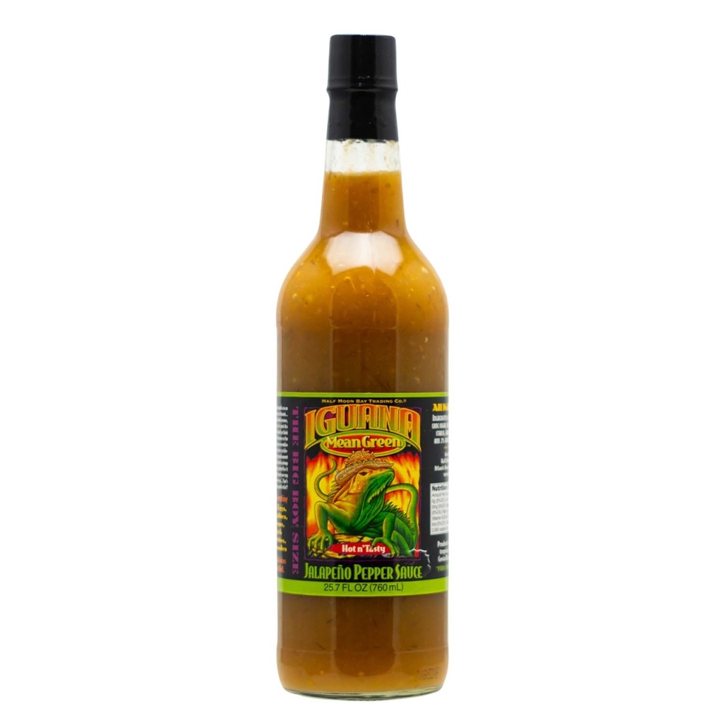 Iguana Mean Green Jalapeno Pepper Sauce 25.7 oz.
