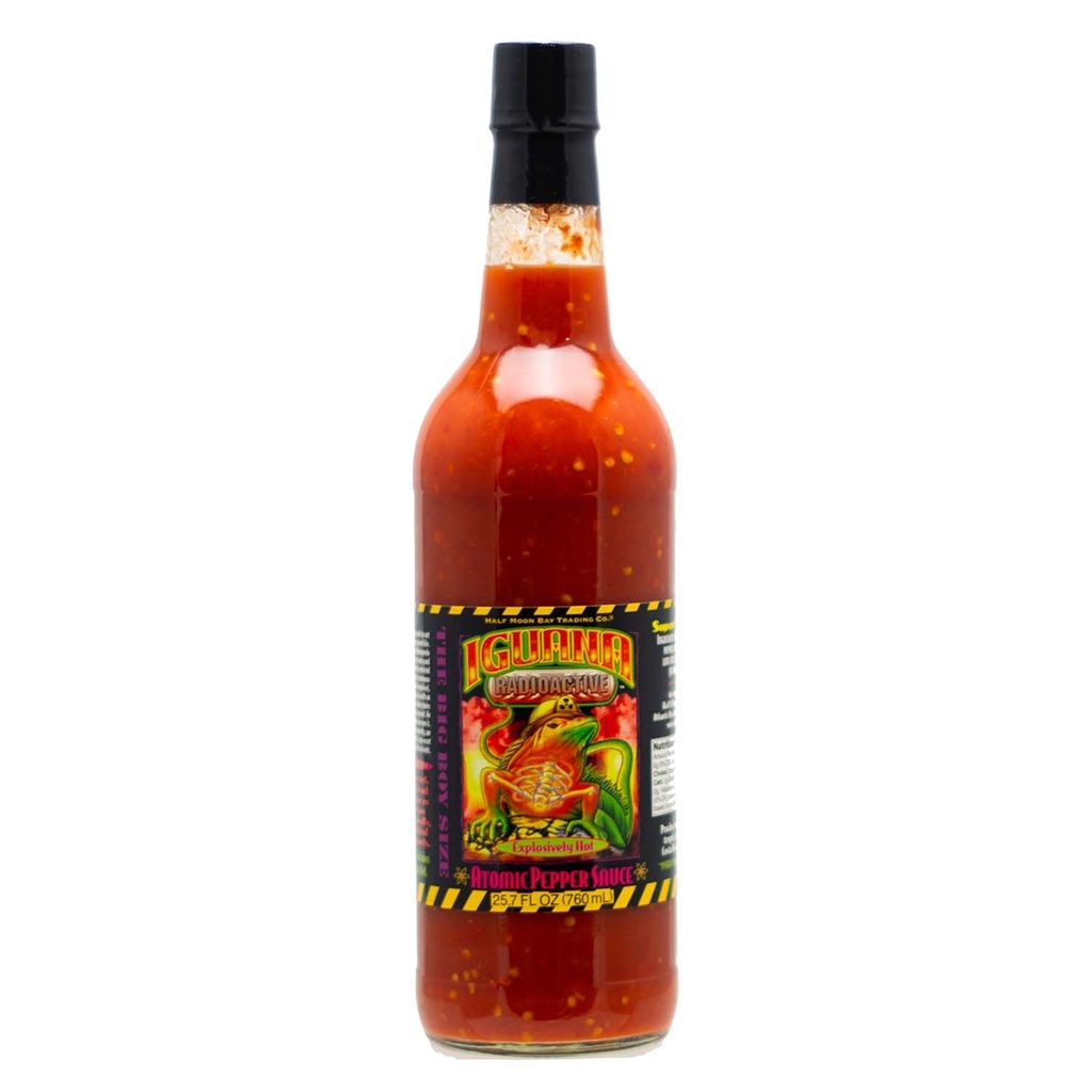 Iguana Radioactive Atomic Pepper Hot Sauce 25.7 oz