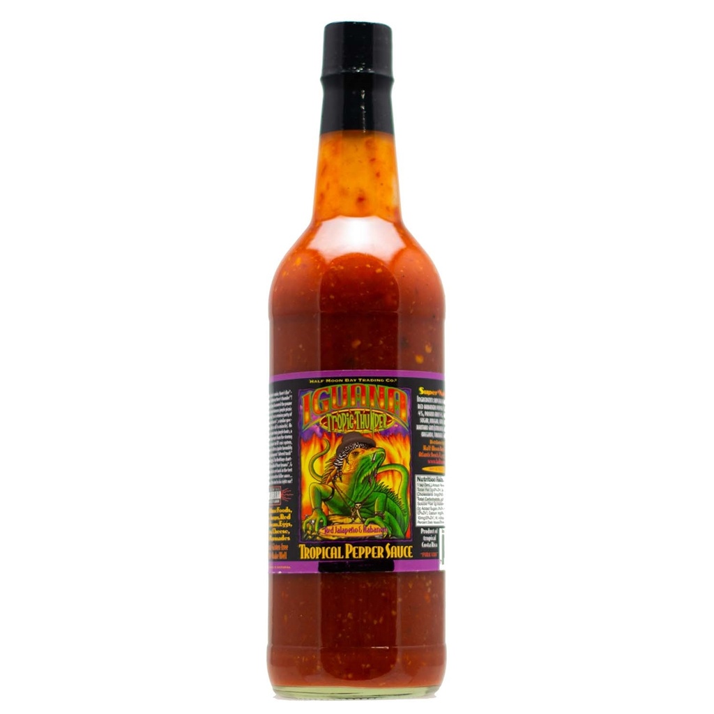 Iguana Tropic Thunder Red Jalapeno & Habanero Tropical Pepper Sauce 25.7 oz.