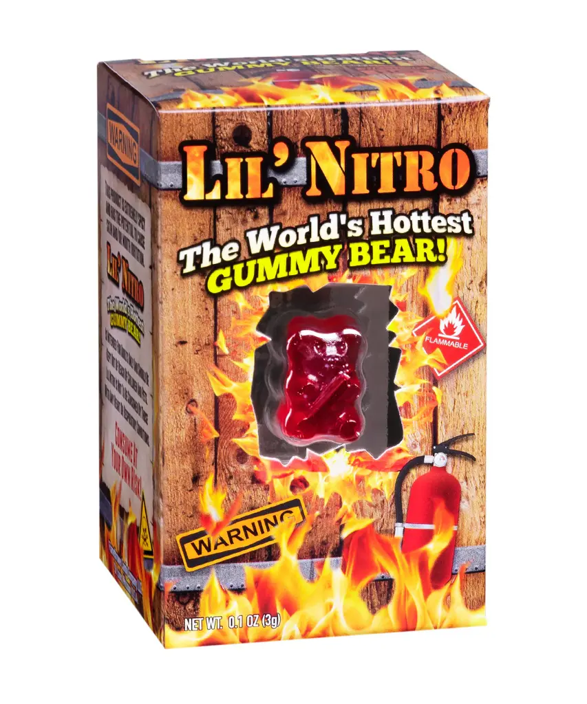 Flamethrower Candy Lil' Nitro The World's Hottest Gummy Bear!