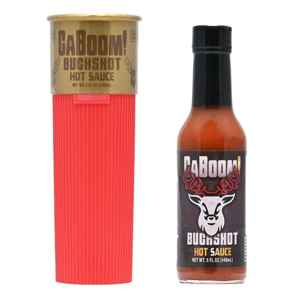 CaBoom! Buckshot Hot Sauce in Red Shotgun Shell