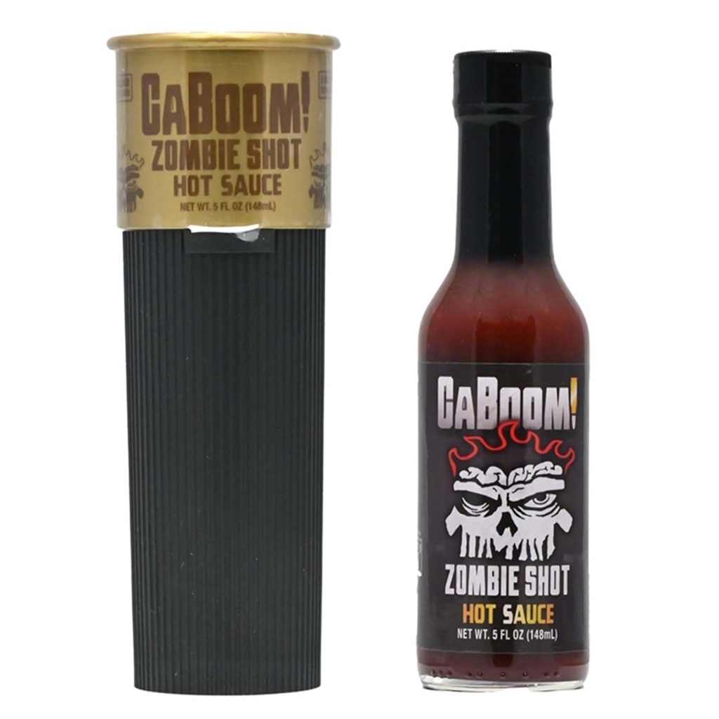 CaBoom! Zombie Shot Hot Sauce in Black Shotgun Shell