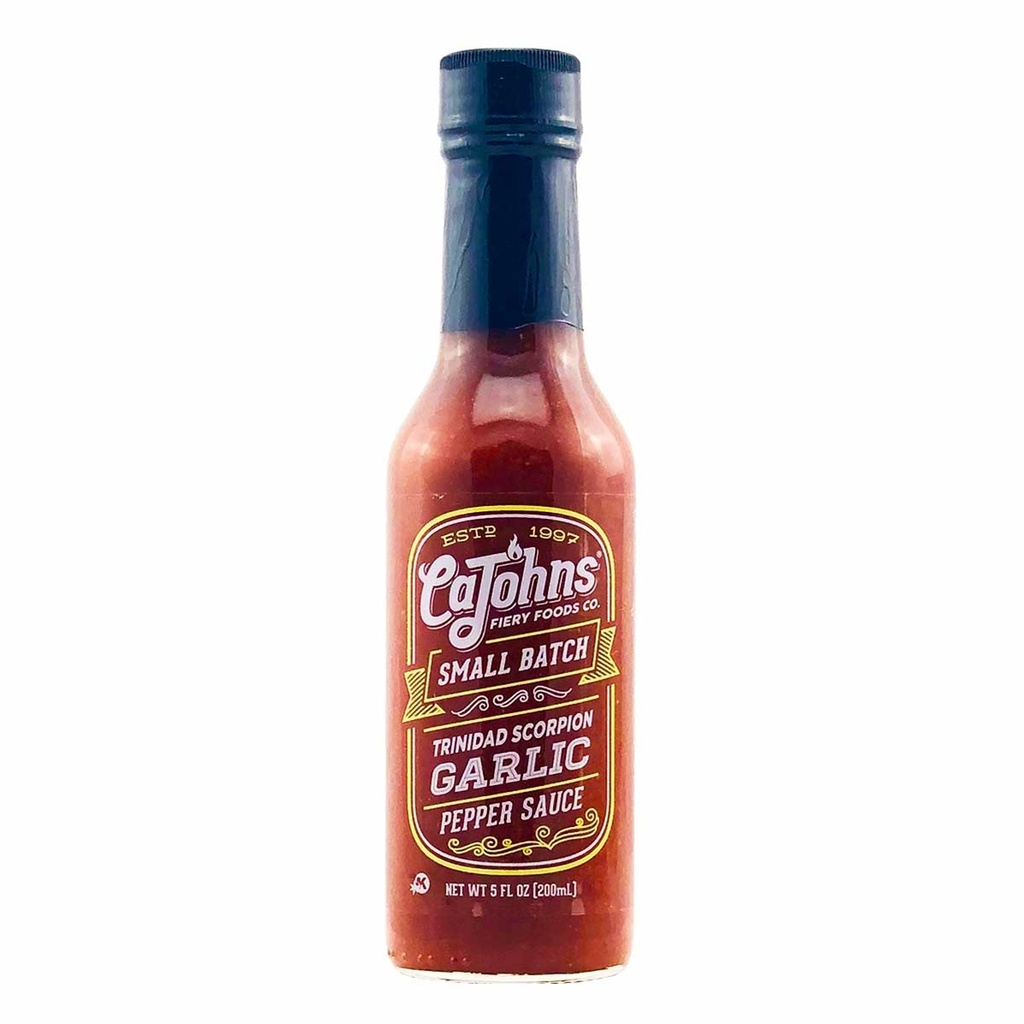CaJohns Small Batch Trinidad Scorpion Garlic Pepper Sauce