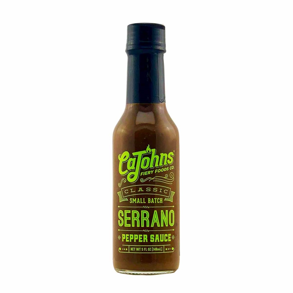 DISCONTINUED: CaJohns Classic Small Batch Serrano Pepper Sauce