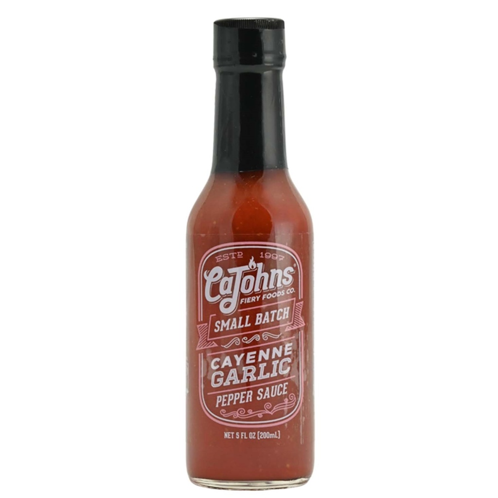 CaJohns Small Batch Garlic Cayenne Pepper Sauce