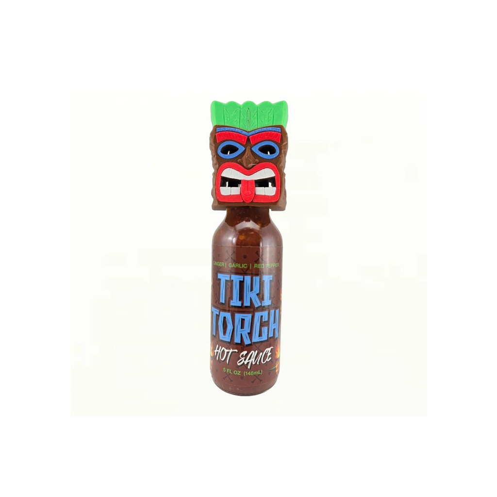 Tiki Torch Hot Sauce with Tiki Mask
