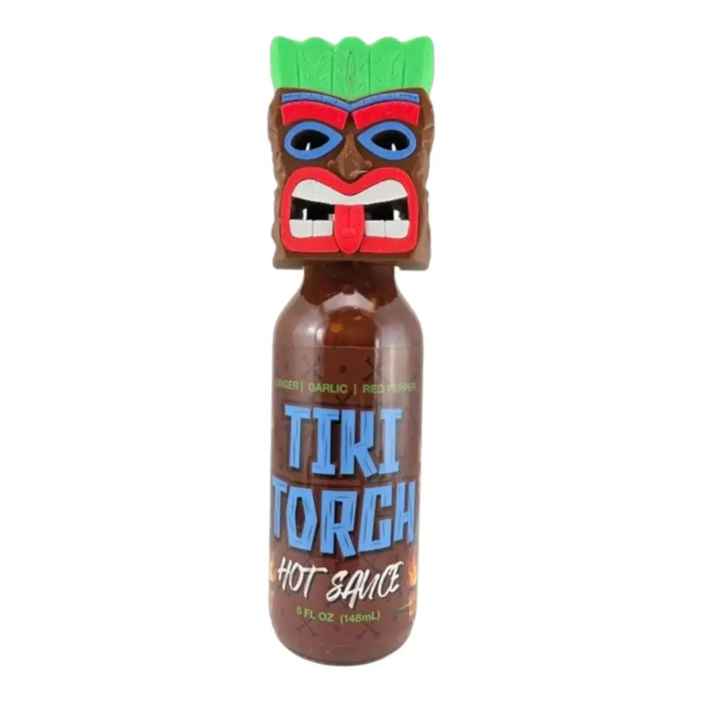 Tiki Torch Hot Sauce with Tiki Mask