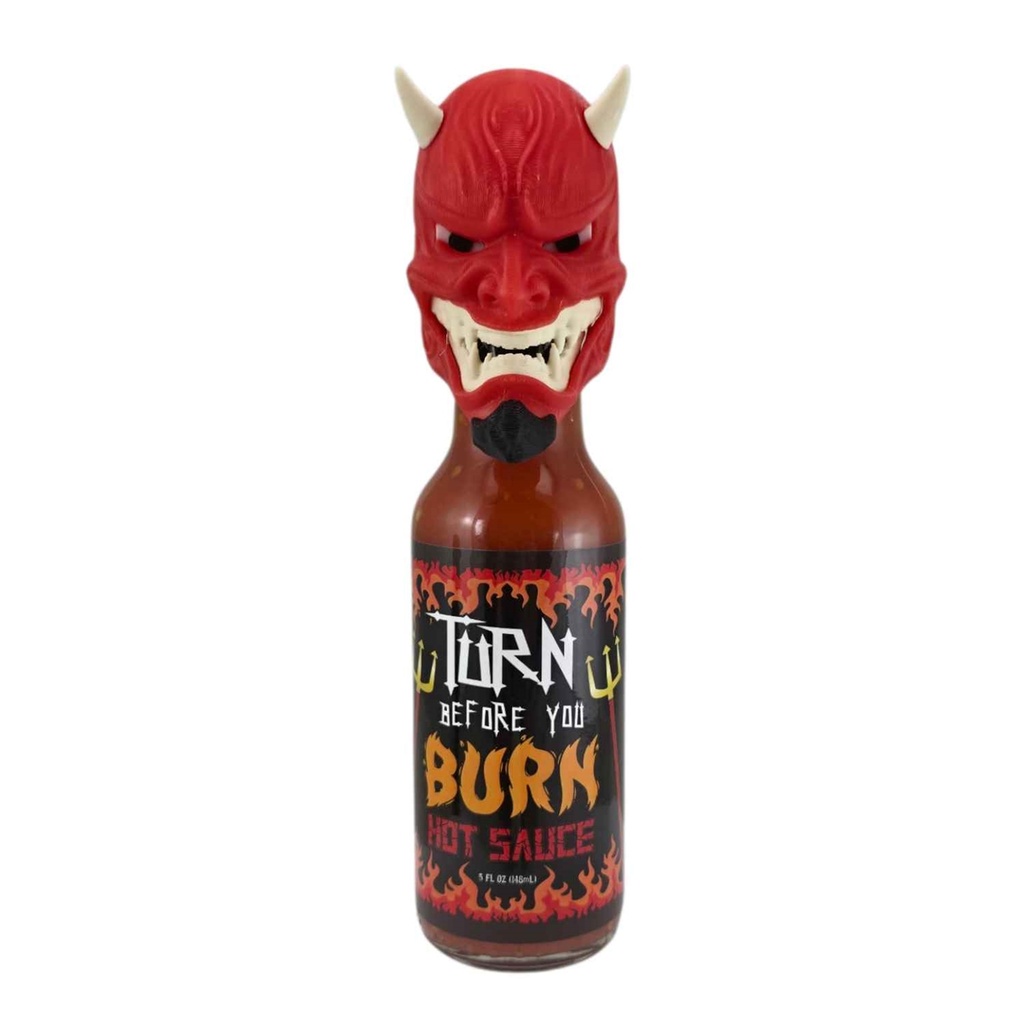 Turn Before You Burn Hot Sauce with Devil Head
